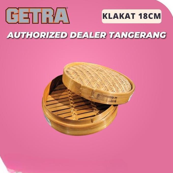 Klakat Bamboo Dimsum GETRA 18CM / Streamer Kukusan Dimsum Bambu Basket