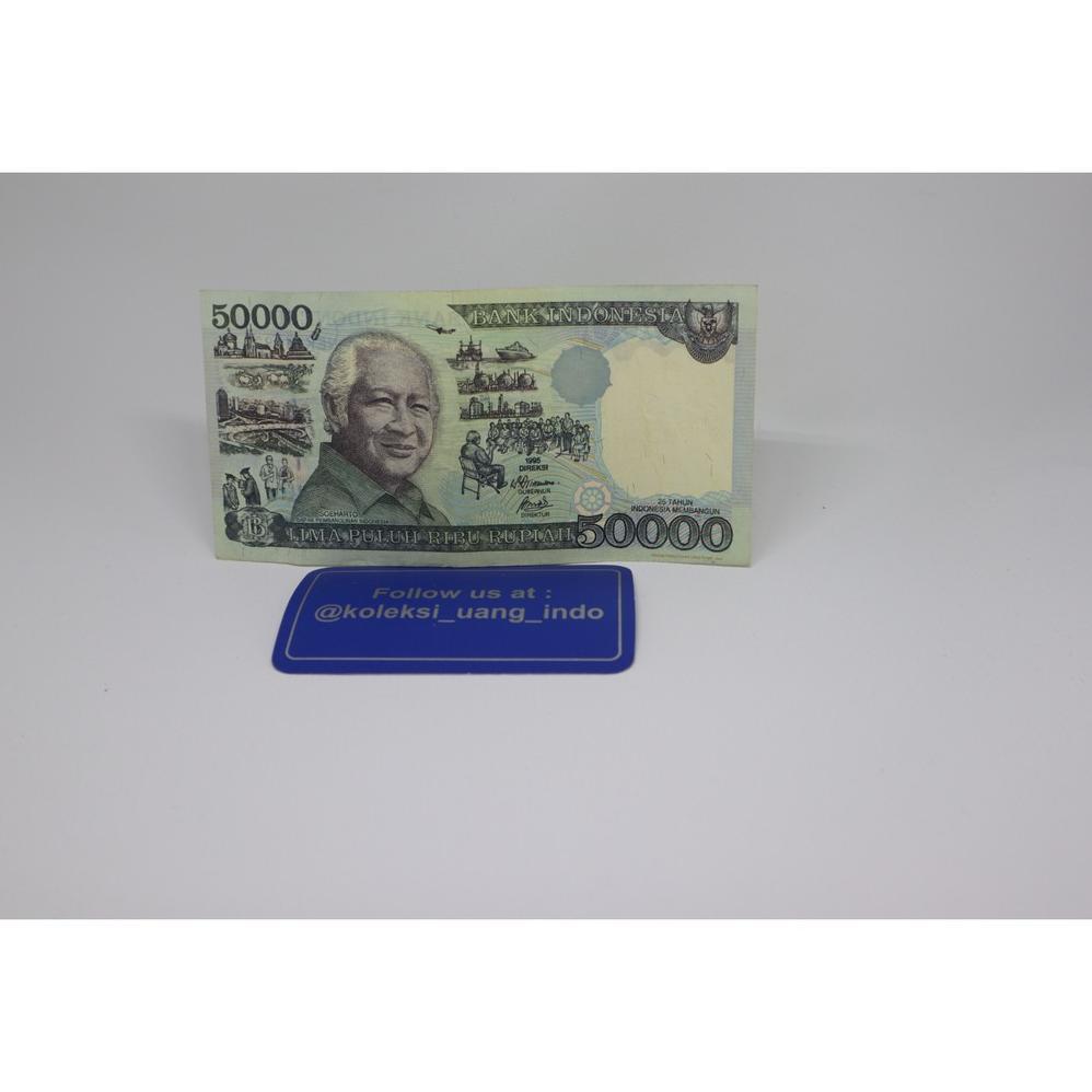 Dindaseller6 - Uang Kuno 50000 Rupiah Soeharto Tahun 1993 Koleksi Ekonomis Dan Langka