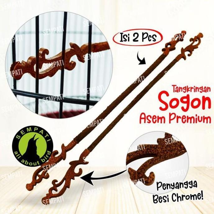 Tangkringan sangkar burung konin sogon tangkringan kayu asem asam ukir