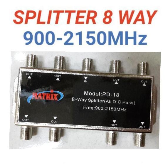 Splitter 8Way 5-1000MHz Matrix SP-8F