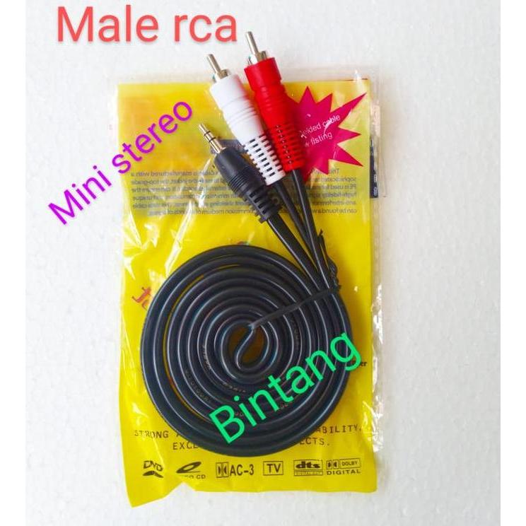 kabel av rca 2x1 2in1 mini stereo