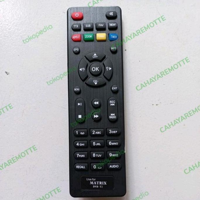 Remot STB Matrix DVB T2 Matrix Apple HD MERAH