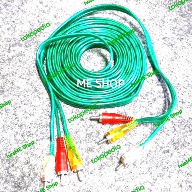 kabel rca audio rca to rca kabel av video 3-3 panjang 5 meter