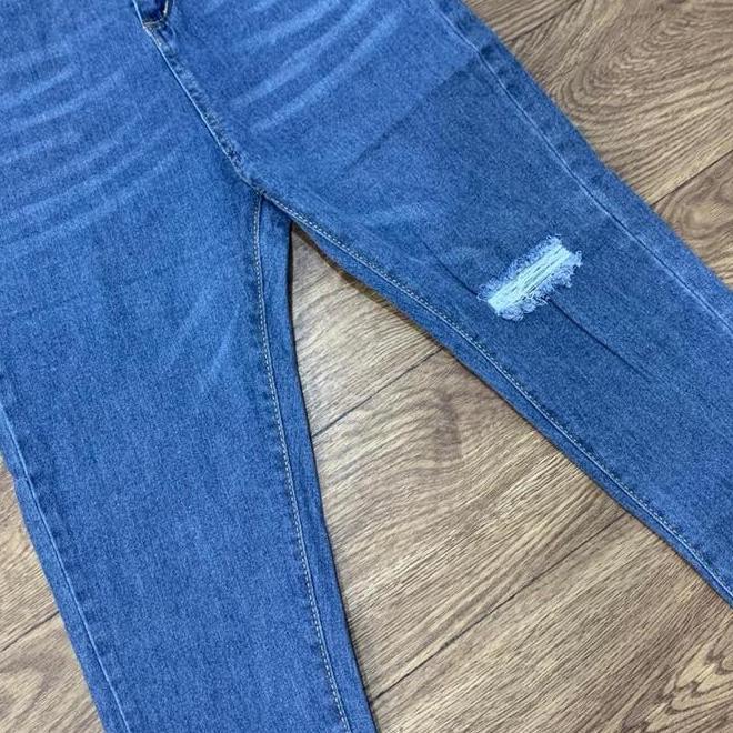 [Luxe.Dlabel] - E17 Jeans | Celana Panjang Highwaist Wanita Jeans Wanita Polos Ripped Jeans High Wai