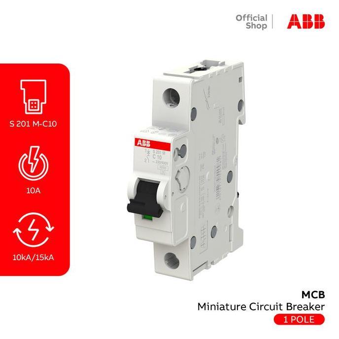 Terjangkau Abb Mcb 10Ka 1P 10A S 201 M-C10 Series S 200 M-C