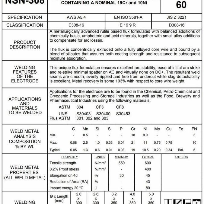 Miliki Kawat Las Nsn308L 3,2Mm 1Kg