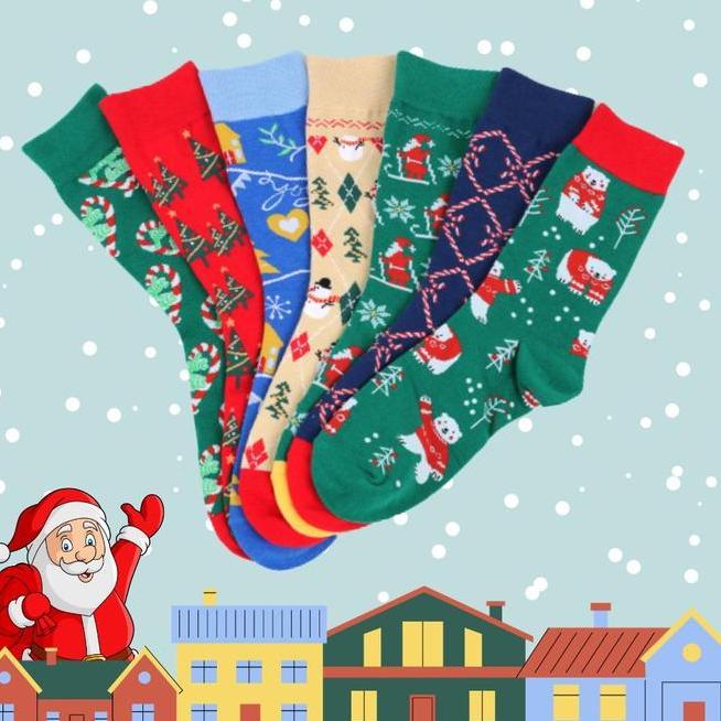 Kaos Kaki Natal Christmas Sos Kado Natal Anak Cucu Remaja Xmas Gift