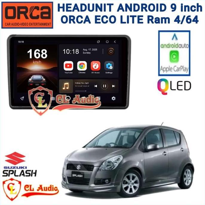 Head Unit Android Orca Eco lite plus 9 Inch Suzuki Splash Ram 4/64GB Terlaris