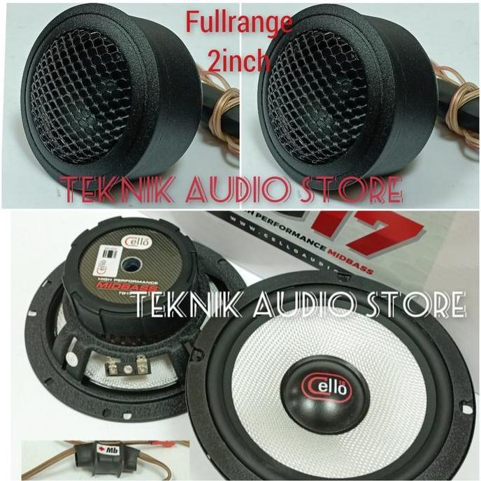 Speaker Midbass Cello TG17 Plus Crossover dan Fullrange 2inch Terlaris