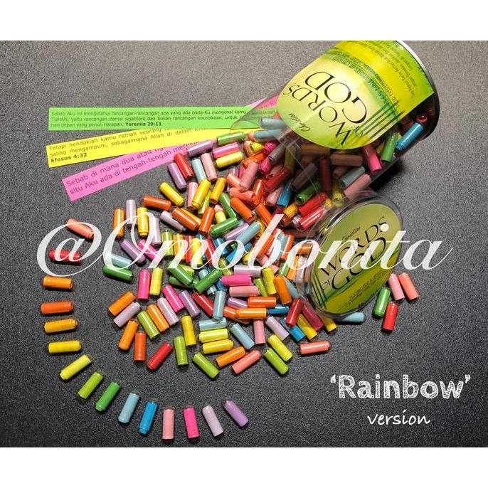 Rainbow Words Of God - 365 Ayat Alkitab Dalam Kapsul Versi Rainbow Kualitas Terbaik Harga Termurah