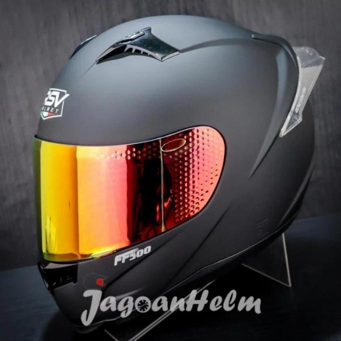 HELM RSV FF500 SOLID BLACK DOFF|MATT PAKET GANTENG Terlaris