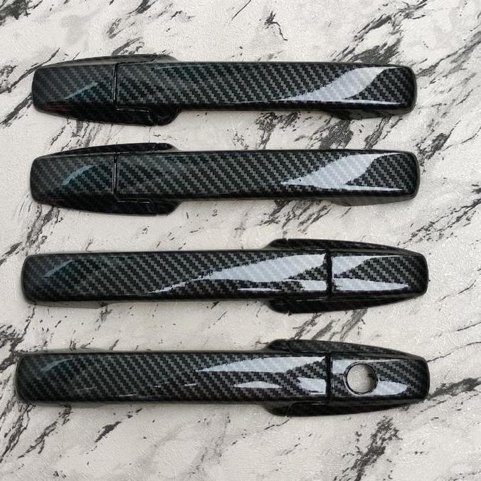 Cover handle pintu mobil honda Brio door handle cover carbon