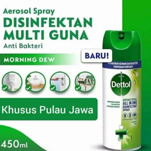 Dettol Disinfectant Spray 450ml Hijau Biru Botol Aerosol Anti Bakteri