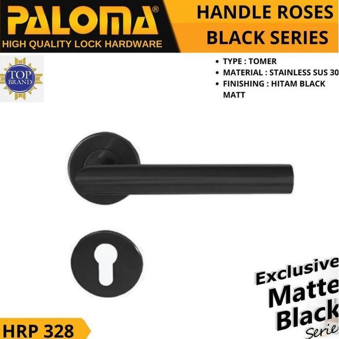 Kunci Pintu Misah Handle Roses Kunci Pintu Rumah Black PALOMA HRP328
