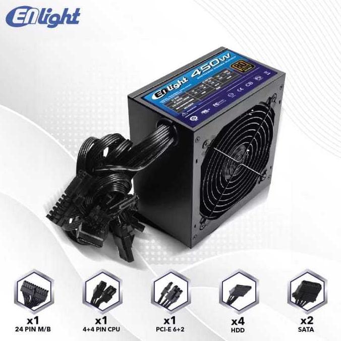 POWER SUPPLY ENLIGHT 450W (80+  BRONZE) PSU ENLIGHT SNIPER POWER 450 WATT 80+BRONZE) POWER SUPPLY 45