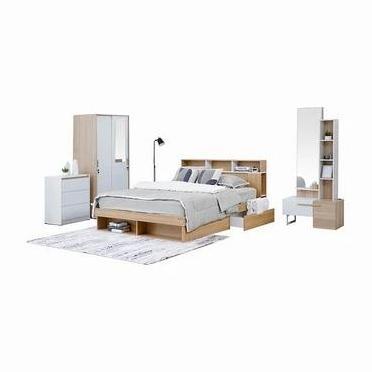 Terlaris Informa Giorana Set Kamar Tidur Maple - Putih/Cokelat Oak