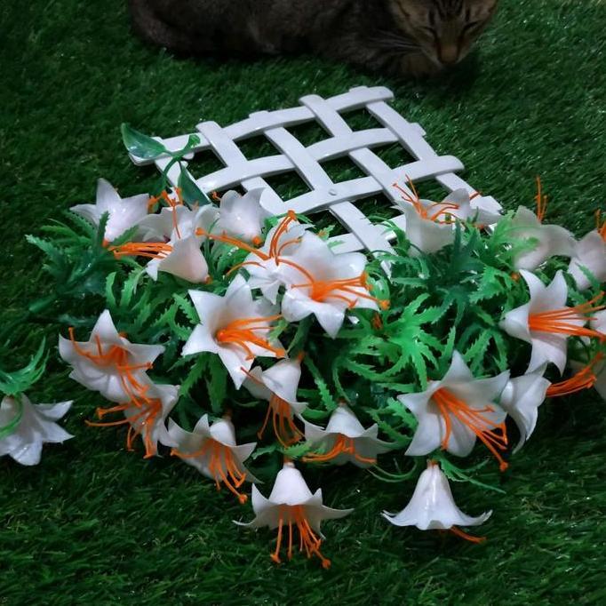 Promo BUNGA RAMBAT DINDING/BUNGA RAMBAT PLASTIK/TANAMAN HIAS PLASTIK Dekorasi Pot COD