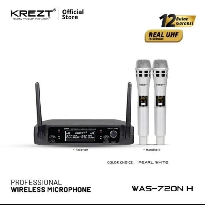 Mic Wireless Krezt Kru 720 / Microphone Wireless Krezt 720 (Original) Garansi