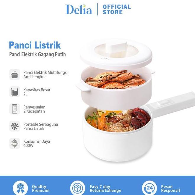 Panci Listrik Multifungsi 2L Lapisan Keramik Anti Lengket Panci Elektrik Dengan Steamer