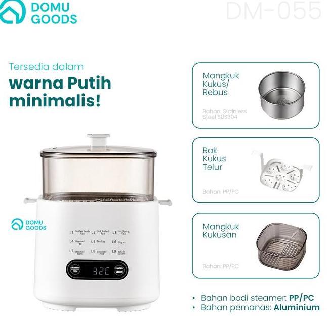 Domu Mini Egg Steamer Electric Steamer Multifungsi Kukusan Listrik Alat Masak Praktis Alat Kukusan S
