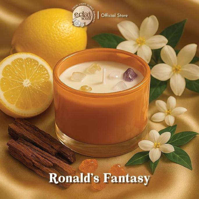 Promo Eclat Candles Fresh Floral Woody Aromatherapy Candle Lilin Kedelai Estetik Cup Kaca Kecil Colo