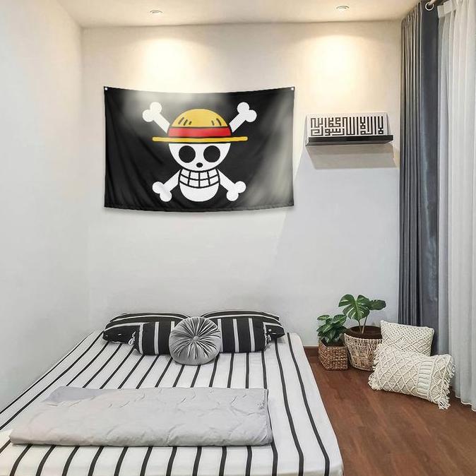 Promo Nazhifa Printing - Bendera One Piece - Poster Kain Bendera One piece, Luffy Jolly Roger untuk 