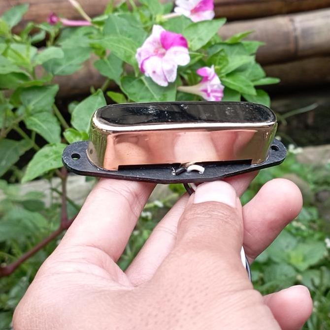 Pickup Gitar Single Coil Alnico Fender Designed Telecaster Neck Gold