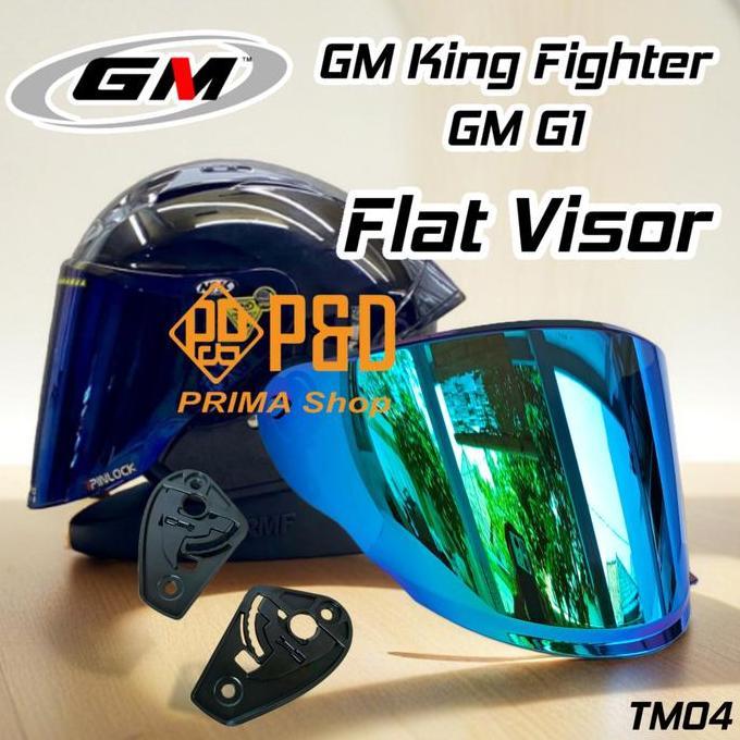 Kaca Helm GM King Fighter, FLAT venom datar