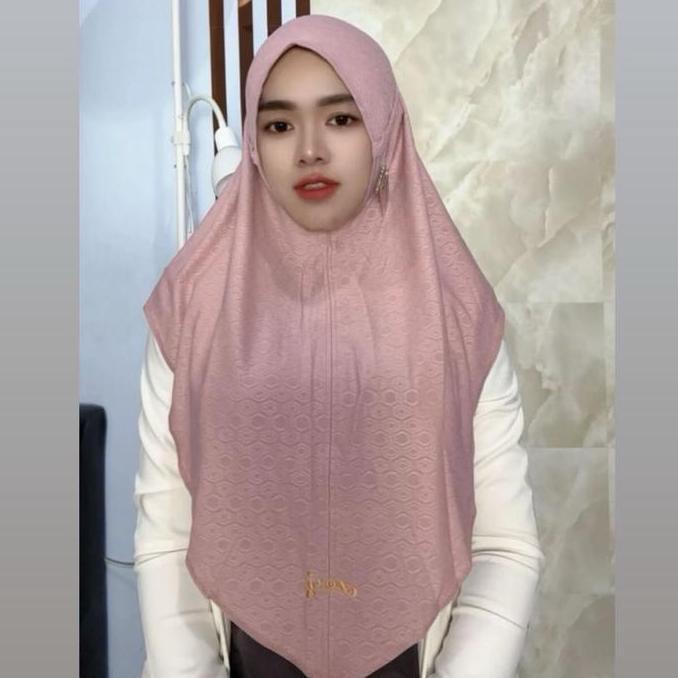 361 Hijab Doa Ibu Siria Garis Nonped 2 Jari Tali Lonceng Jersey Jaguar Standart/ Hijab Doa Ibu Siria