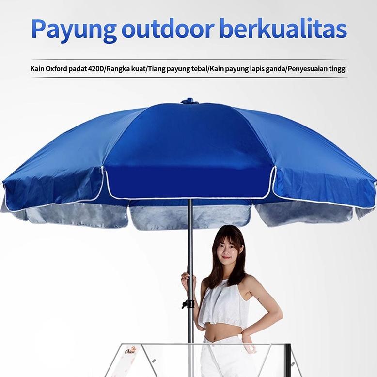 Aswasada - Payung Tenda Payung Pantai Cafe Bazaar Event Parasol Diameter 180Cm /Tenda 200 Cm Payung 