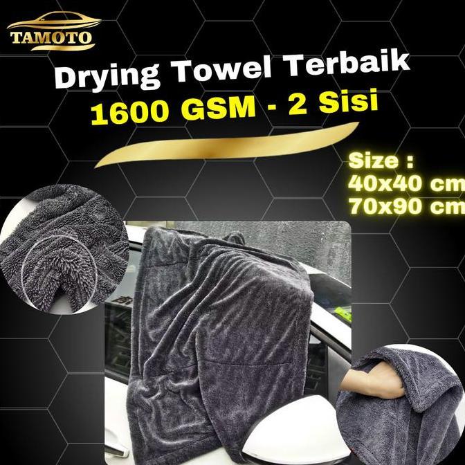 bar.roby - lap microfiber jumbo 1600gsm drying towel pengering mobil motor besar