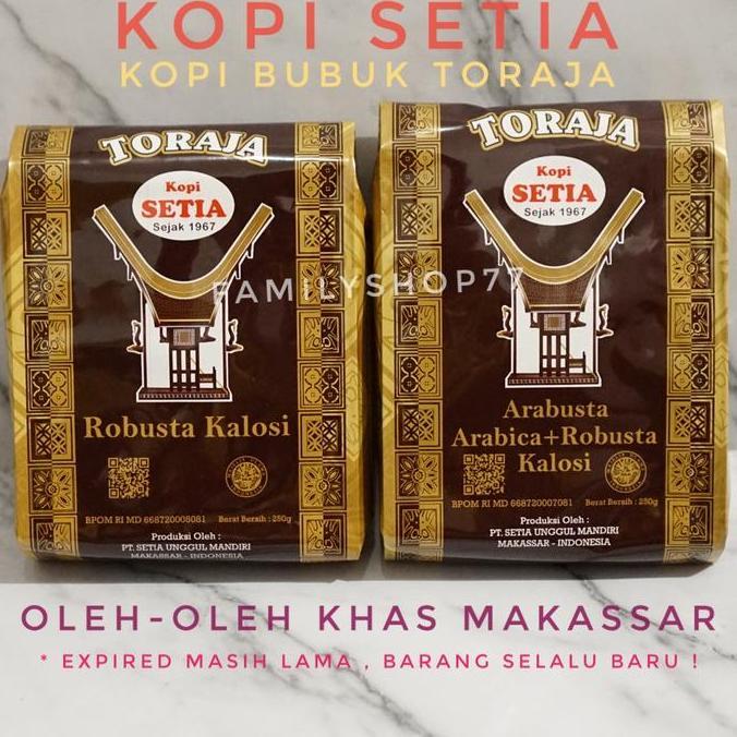 Cukafindan_ - Kopi Toraja Setia 250Gr - Bubuk Robusta & Arabica Oleh Oleh Makassar Toraja