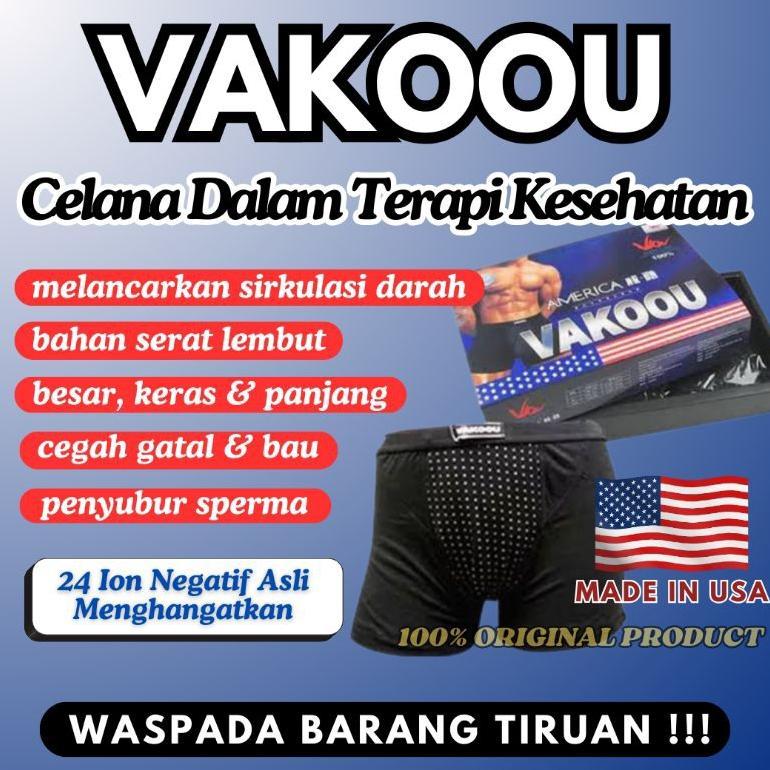 Vakoou USA Original Celana Dalam Boxer Magnetic Pria Vakou CD Anti Bakteri Terapi Kesehatan