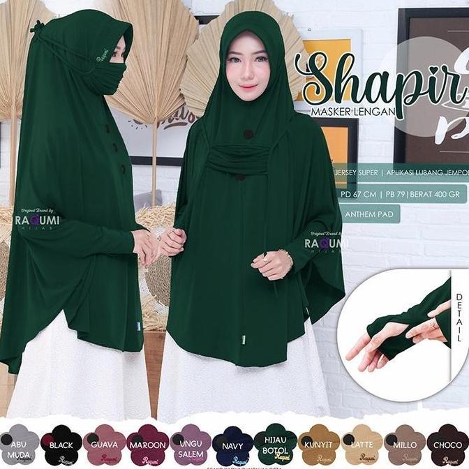 shapir masker lengan jilbab jersey super adem nyaman ori raqumi