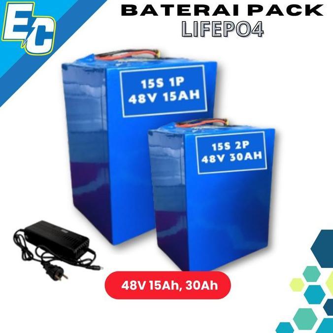 Terlaris Baterai Lithium Lifepo4 Pengganti Aki Sla Sepeda Listrik 48V 12.5Ah, 25Ah Battery