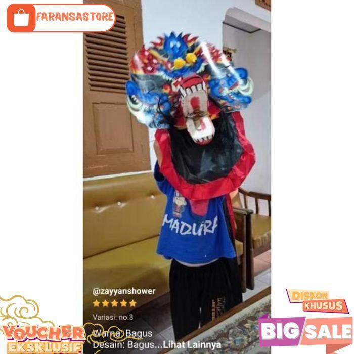 Barongan Anak Kayu Spons Caplokan Devil Reog Ponorogo Asli | Mainan Tradisional Jaranan Br 1114