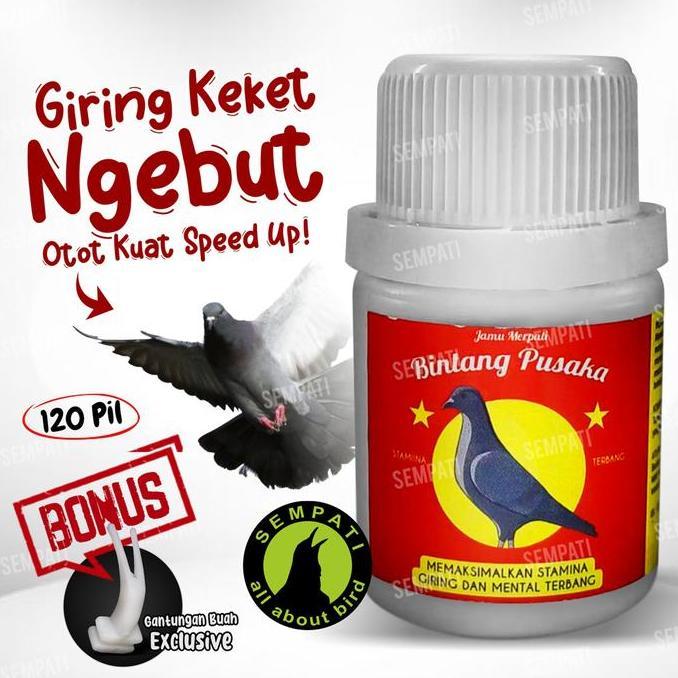 SEMPATI Jamu Merpati Bintang Pusaka 120 Butir Jamu Burung Merpati Lomba Balap Kolong Pos Tomprang Da