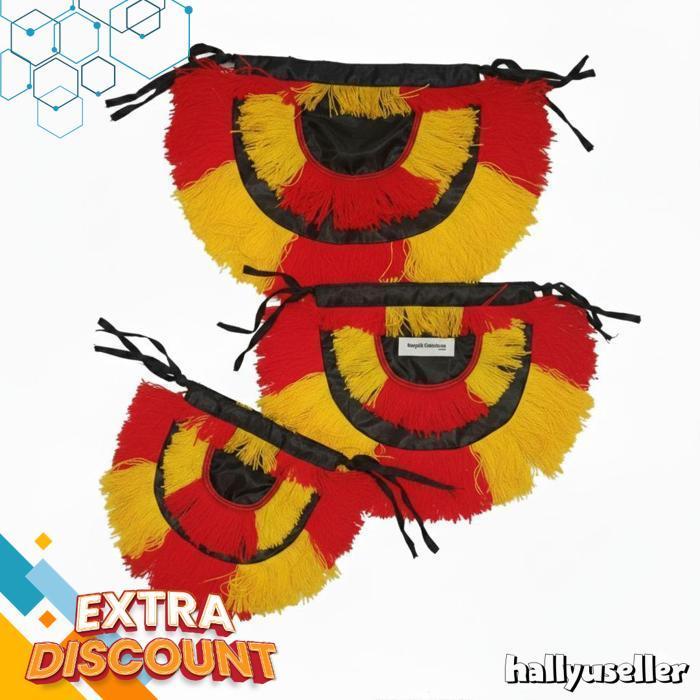 Embong Jaranan Reog Merah Kuning Rumbai Hias Kuda Lumping / Aksesoris Kostum Reog Ponorogo Handmade 