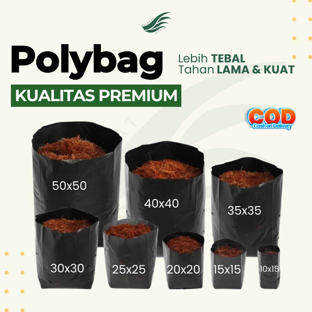 Bisa Cod 1 Pack Polybag Tanaman Polibag Tebal Kecil Sedang 15X10 20X20 25X25 30X30 35X35 40X40 50X50