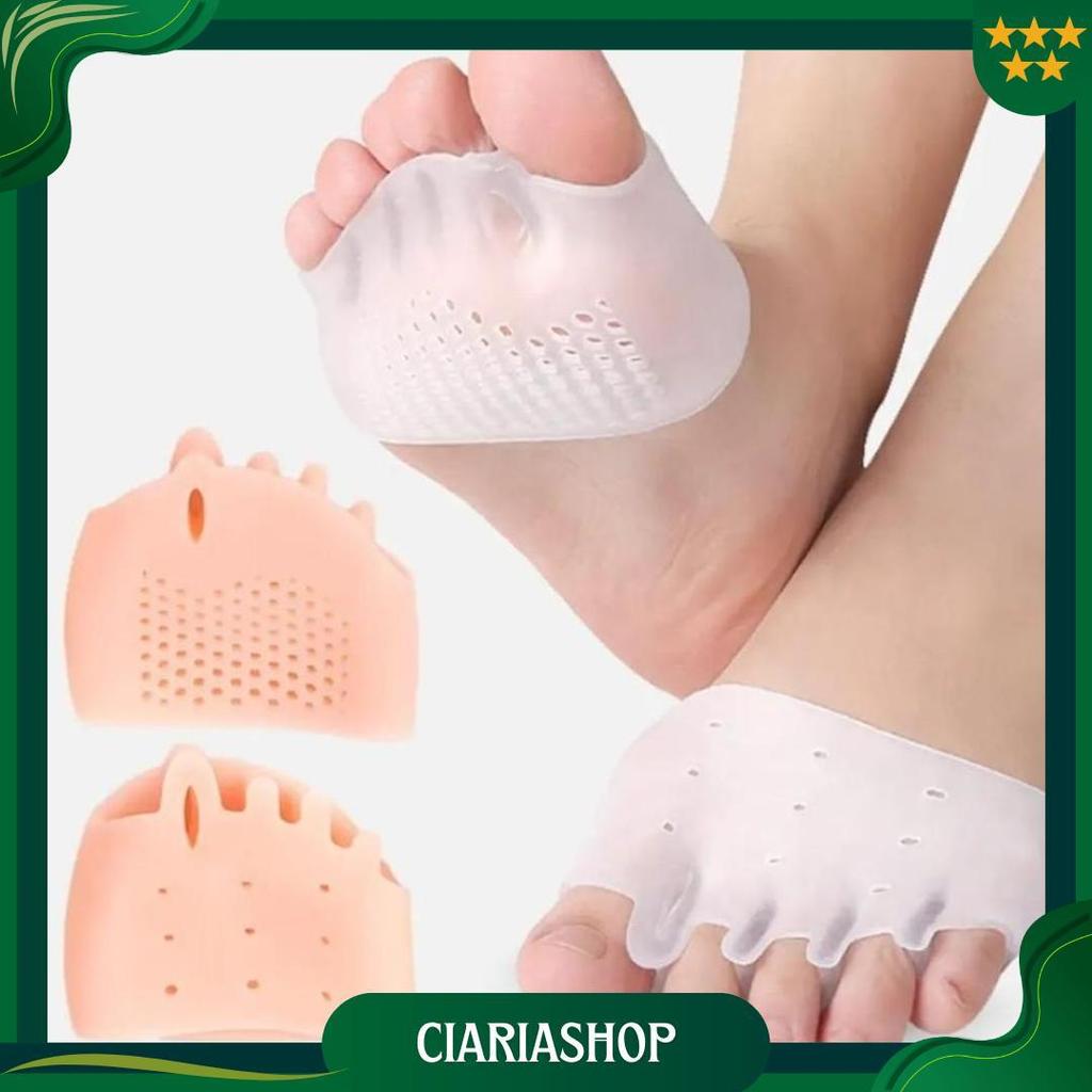 Sepasang Silikon Bantalan Kaki Gel Lembut Silicone Pemisah Jari Kaki Bantal Korektor Bunion Dpc Ori