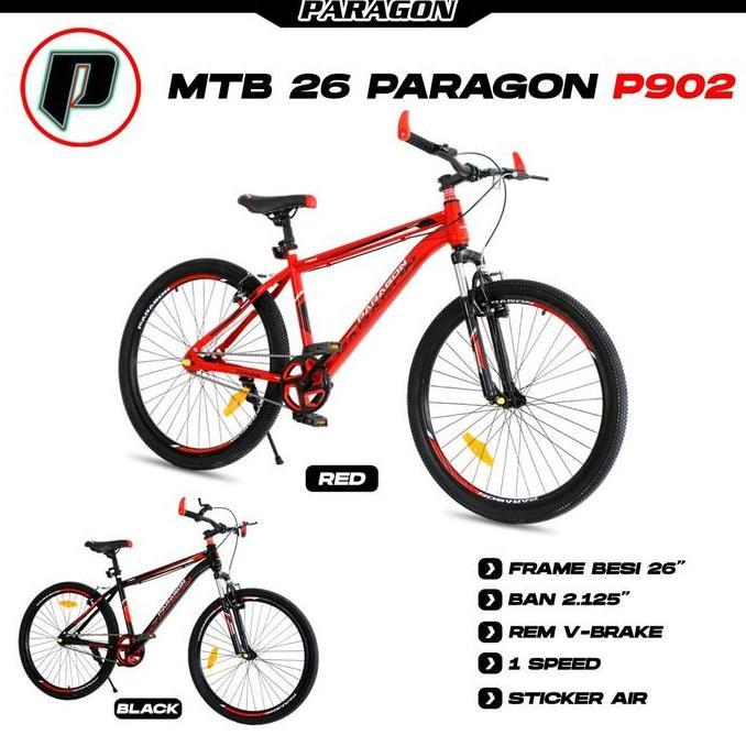 Terbaru Sepeda Gunung Mtb 26 Inch Dewasa Paragon P902 1 Speed
