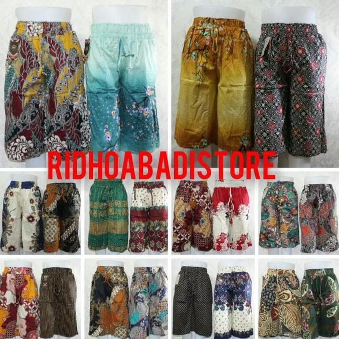 DF271 >> Celana Kulot Batik Pendek/kulot batik 7/8 pendek/celana kulot pendek batik 40-80kg