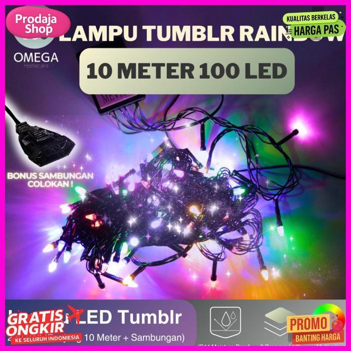Premium Lampu Led Tumblr/Natal 10 Meter 100 Led/Lampu Rgb/Lampu Kelap Kelip/Lampu Warna Warni