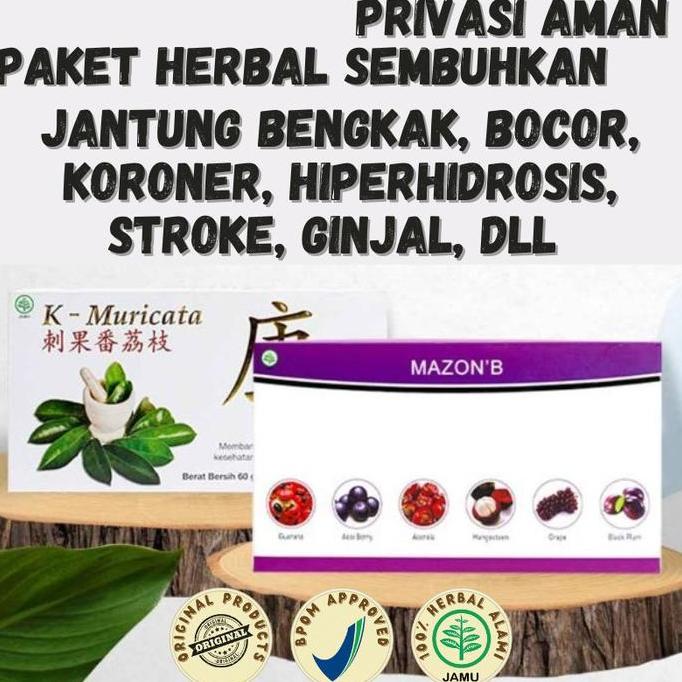 Obat Herbal Jantung Hiperhidrosis Berdebar Mazon B dan K Muricata Biomazo Neomorica Emoleaf Curmazo 