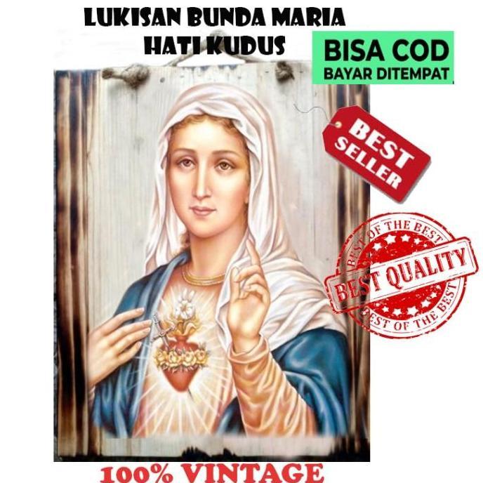 HIASAN DINDING KRISTIANI LUKISAN BUNDA MARIA KUDUS GEREJA KRISTEN