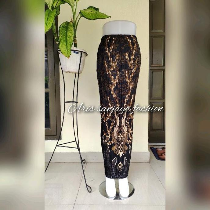 DS163 >> REAL PICT ROK BATIK Plisket fit s-Jumbo all size/Rok wisuda/Rok pesta/bawhan kebaya /bawaha