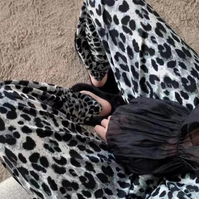 DS353 >> CPG537 Celana Panjang Leopard Motif Macan Kulot Bahan Karet Rayon Stretch