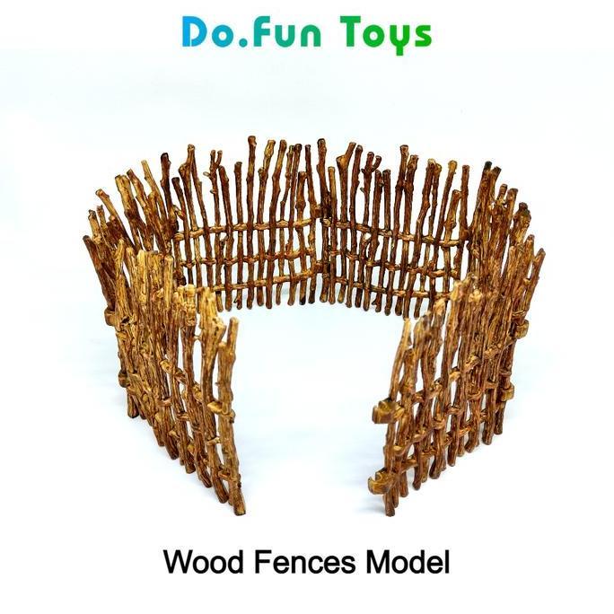 Mainan Miniatur ama Pagar Kayu / Pagar Kandang Hewan / Wood Fences