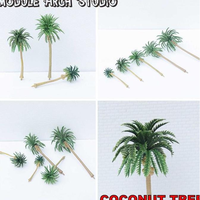 Maket Pohon Kelapa Plastik - Miniatur Pohon Kelapa