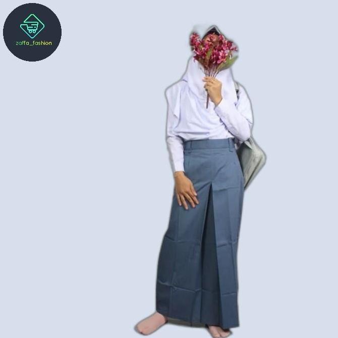ROK SPAN BELAH TENGAH PANJANG SERAGAM SEKOLAH SMA WANITA
